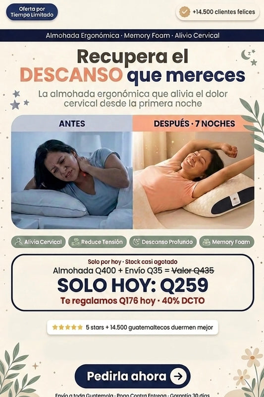 Almohada Cervical · Adiós Dolor de Cuello